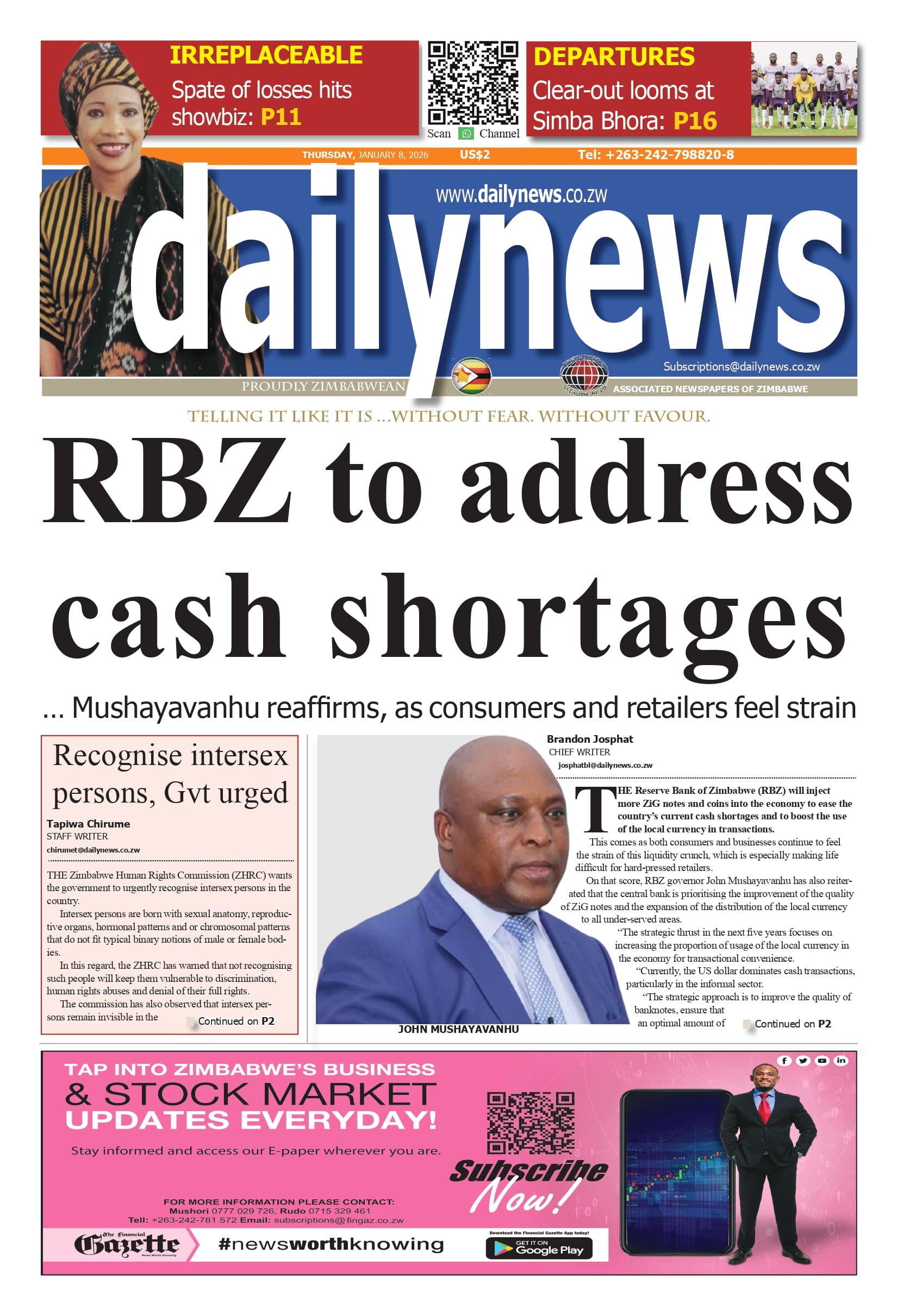 Thursday 8 January 2026